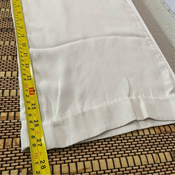 Eileen Fisher Crepe Silk Pants XL Ivory Highwaist Straight Leg Lightweight - Picture 10 of 13